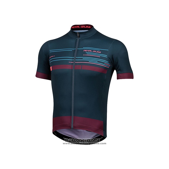 2021 Maillot Cyclisme Pearl Izumi Fonce Bleu Profond Rouge Manches Courtes et Cuissard
